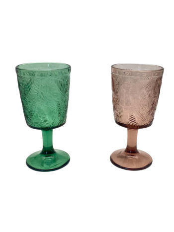 ÜVEG POHÁR TALPAS 1/48 8x17 cm 2 SZÍNBEN