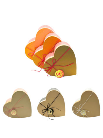 PAPÍRDOBOZ SZÍV-PÖTTYÖS 3 DB 1/18 23-5x12-5;26x14;29-5x16 cm 4 SZÍNBEN