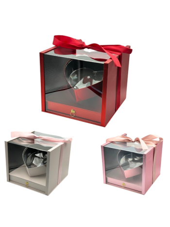 VIRÁGDOBOZ AKRIL TETŐVEL 1/8 27x27x24 cm 3 SZÍNBEN