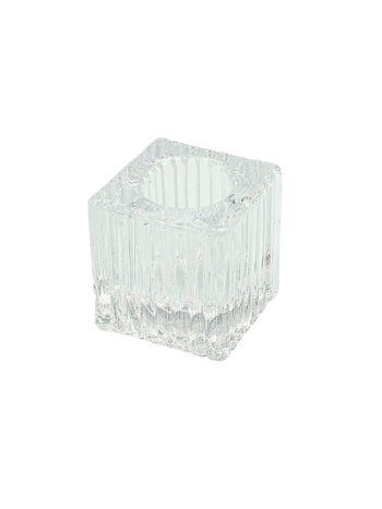 GYERTYATARTÓ ÜVEG 6/144 4x4 cm