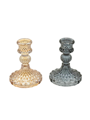 GYERTYATARTÓ ÜVEG 1/60 8x10 cm 2 SZÍNBEN