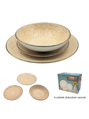 ÉTKÉSZLET KRÉM 18 DB-OS 1/2