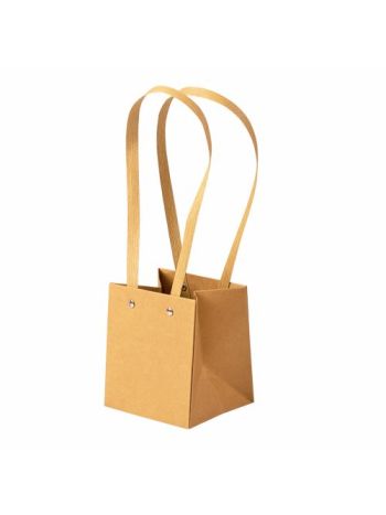 10db. Kraft virág táska 11.5(h) x 10.5(sz) x 13(m) cm