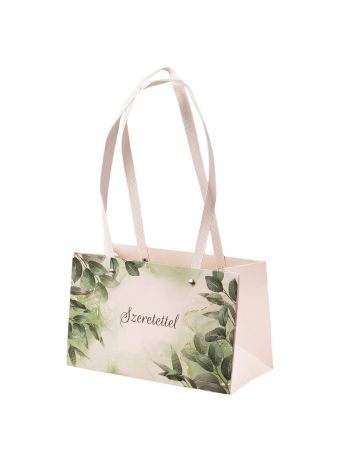 10db. Szeretettel feliratos virág táska 22(h) x 10.5(sz) x 13.5(m) cm