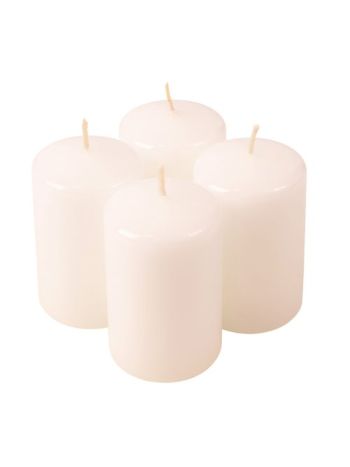 Adventi henger gyertya készlet- 7 x 4cm - Lakk fehér