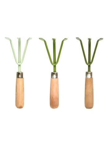 Gereblye fém- fa 23x8 cm zöld 362022