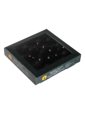 Gömb csokor betűzős- üveg- 2/2-5/3 cm- black- S/6