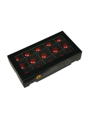 Gömb üveg- 4 cm- piros fényes S/15