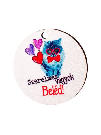 5db. Szerelmes vagyok Beléd feliratos dekor tábla 5cm 5cm GV03-20