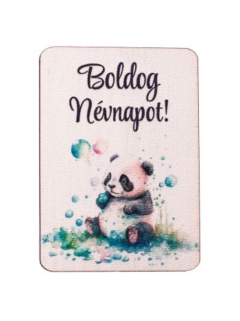 4db. Boldog névnapot! feliratos dekor fa tábla 7 x 5cm