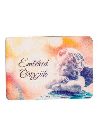 4db. Emléked Őrizzük feliratos- angyalkás dekor tábla 7 x 5cm