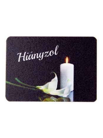 4db. Hiányzol feliratos- kálás dekor tábla 7 x 5cm