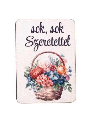 4db. sok- sok Szeretettel feliratos dekor fa tábla 7 x 5cm