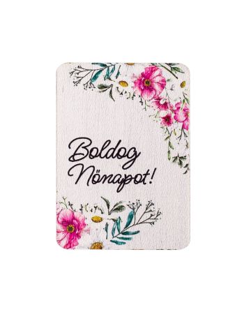 4db. Boldog Nőnapot! feliratos dekor tábla 7 x 5cm