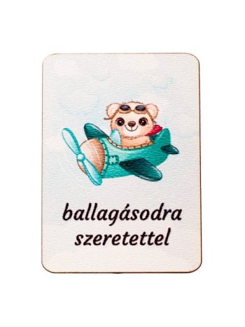 4db. ballagásodra szeretettel feliratos dekor tábla 7 x 5cm