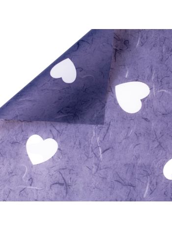 Szívecskés matt fólia tekercs 58cm x 10m - Kék