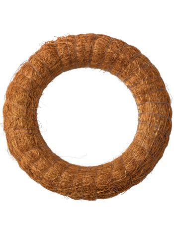 Szizállal bevont széna koszorúalap 15cm/3cm - Barna 15cm/3cm KA2-15B