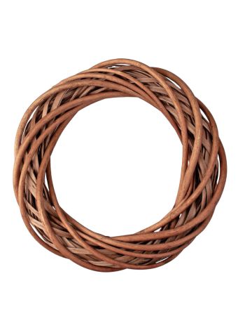 Fonott vessző koszorúalap 25cm/5cm - Barna