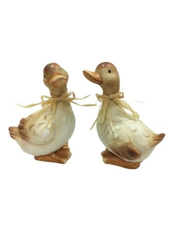 Kacsa masnival kerámia 15x12x15 cm barna- bézs