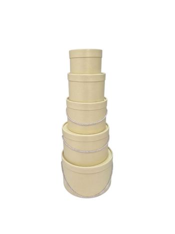 Kalapdoboz papír 13x9-25x17 cm krém S/5