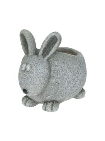 Kaspó ültethető- nyúl- magnézia 29-5x22x24 cm szürke