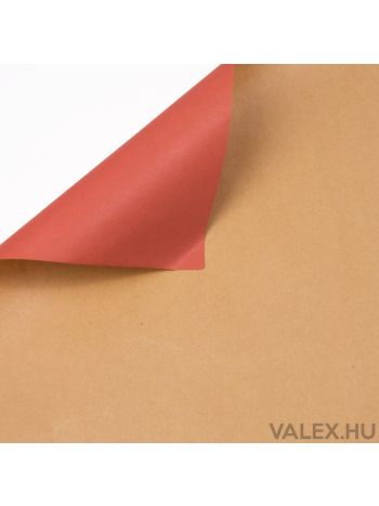 Kraft papír 61 x 43cm- natúr-sötét rózsaszín (20db/csom.)