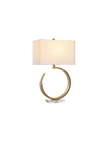 Lámpa asztali üveg- fém- vászon 40x23x68 cm színes