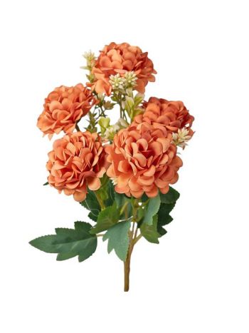 Selyemvirág csokor- 5 ágú- 29cm magas - Narancssárga