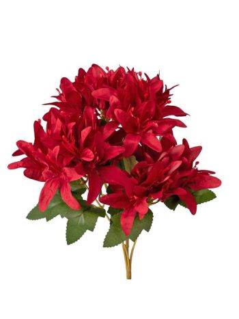 Orchidea selyemvirág csokor- 5 ágú- 29cm magas - Bordó