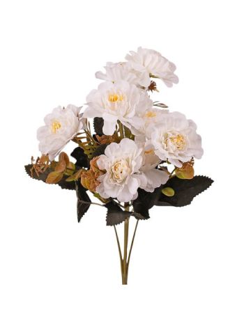 Selyemvirág csokor- 5 ágú- 29cm magas - Fehér
