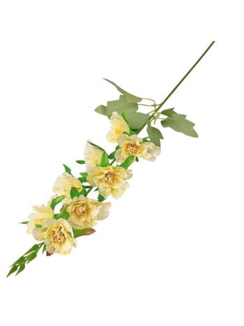 Virágos selyemvirág ág- 76cm - Krém