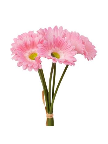Real touch gerbera köteg- 6 szál- 27 cm magas  - Rózsaszín