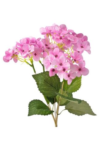 Hortenzia selyemvirág csokor- 34cm magas - Rózsaszín
