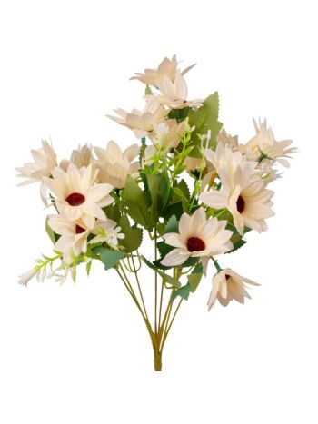 Selyemvirág csokor- 37cm magas - Ekrü