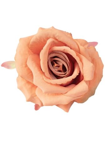 Rózsa selyemvirág fej- 9cm - Barack