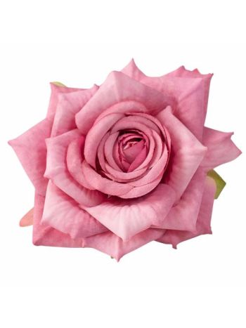 Rózsa selyemvirág fej- 9cm - Rózsaszín