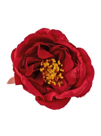 Peónia selyemvirág fej- 7cm - Bordó