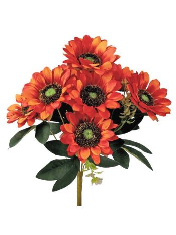 Napraforgó selyemvirág csokor- 9 fejes- 40cm