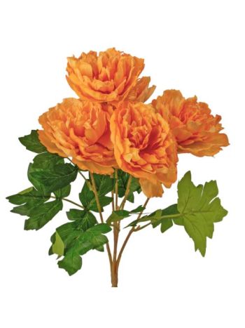 Bazsarózsa selyemvirág csokor- 5 fejes- 47cm magas