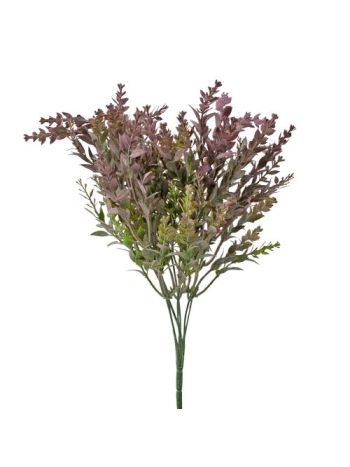 Műnövény bokor- 7 ágú- 33cm magas - Bordós zöld