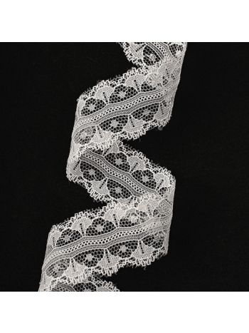Csipkeszalag 28mm x 10m - Fehér