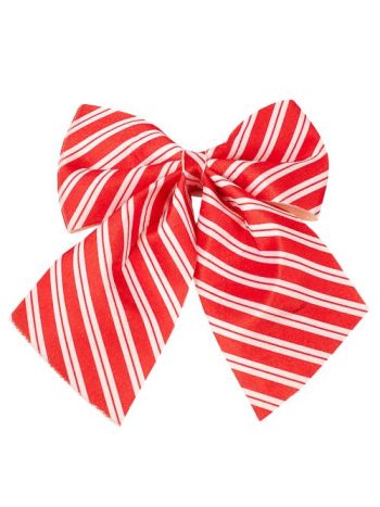 Piros-fehér csíkos masni- 20 x 24cm