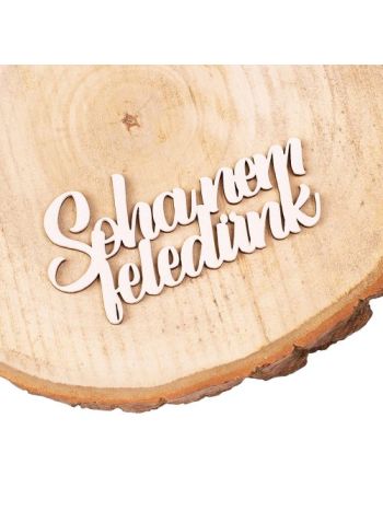 4db Soha nem feledünk felirat fából 10 x 5cm - Fehér