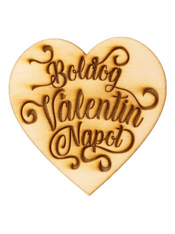 3 db. Boldog Valentin Napot feliratos sz&iacute;vecske 7cm - Nat&uacute;r 7cm MT8-30