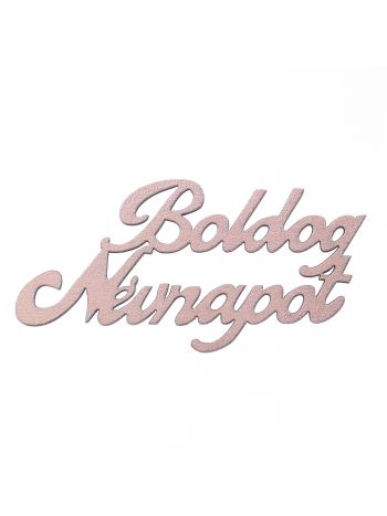4db. festett fa Boldog Névnapot felirat 10 x 5cm - Pezsgő