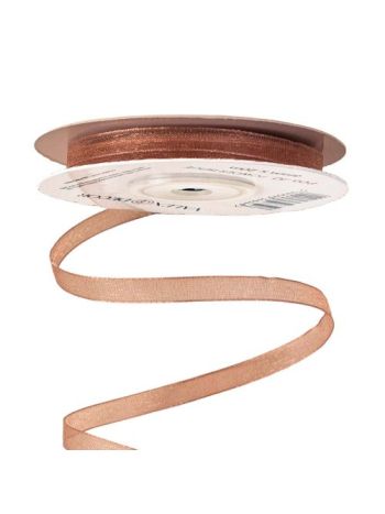 Organza szalag 6mm x 20m - Púder bézs