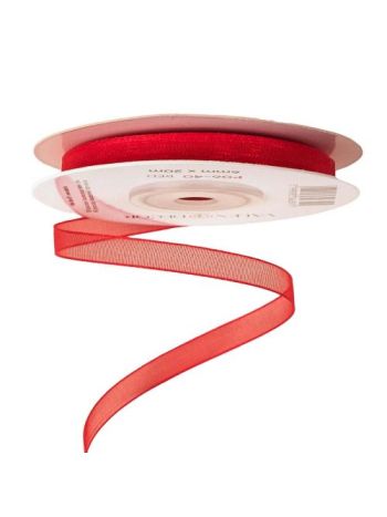 Organza szalag 6mm x 20m - Piros