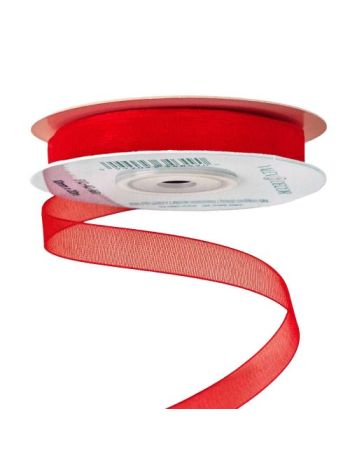 Organza szalag 10mm x 20m - Piros