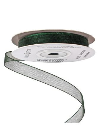 Organza szalag 10mm x 20m - Sötétzöld