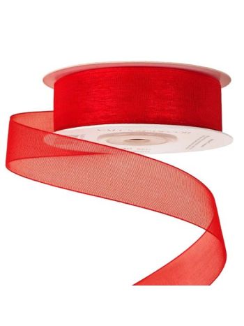 Organza szalag 20mm x 20m - Piros